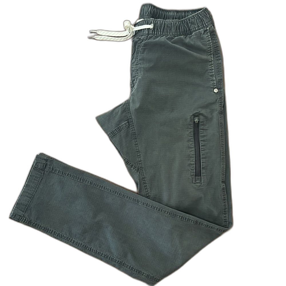 Vuori Ripstop Jogger Pants Mens M Gray Drawstring Elastic Waist Hiking Athletic